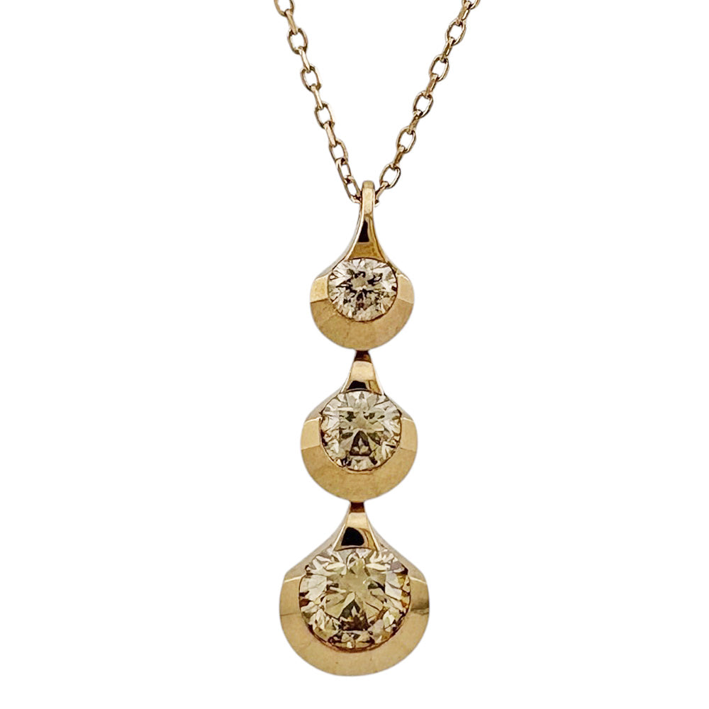 KASHIKEY カシケイ アンフォゲッタブル3ドッツ ネックレス 18金 K18