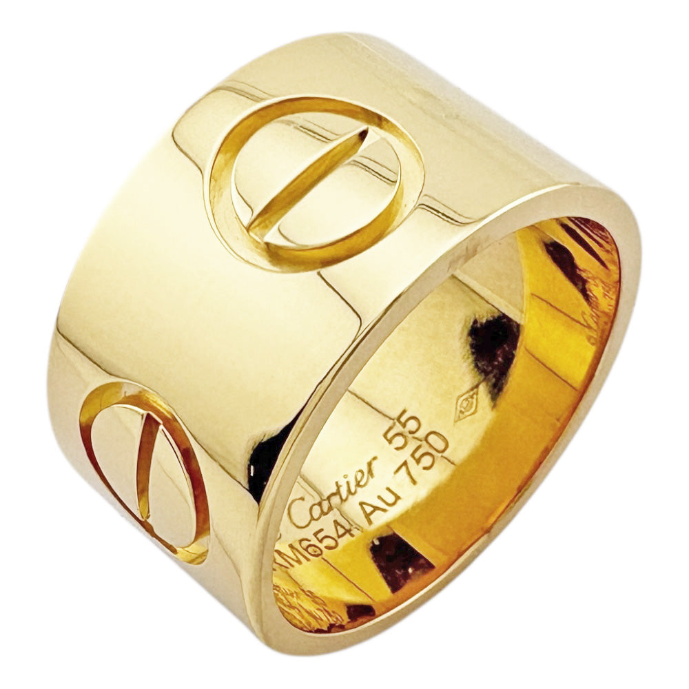 【値下げました】Cartier リング指輪 18k 2025年に購入 CARTIER カルティエ ラブ エクストラ ラージ リング 指輪 15号 18金