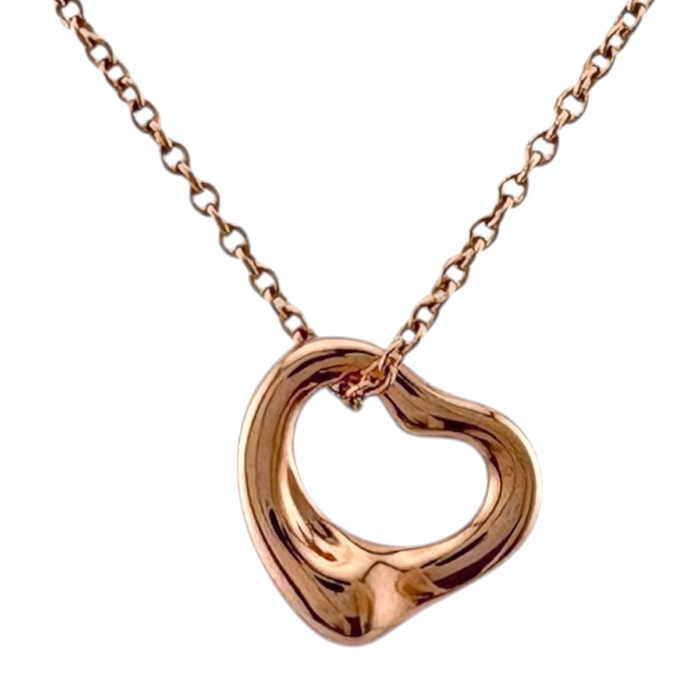 TIFFANY&Co. ティファニー オープンハート ネックレス 18金 K18ピンク