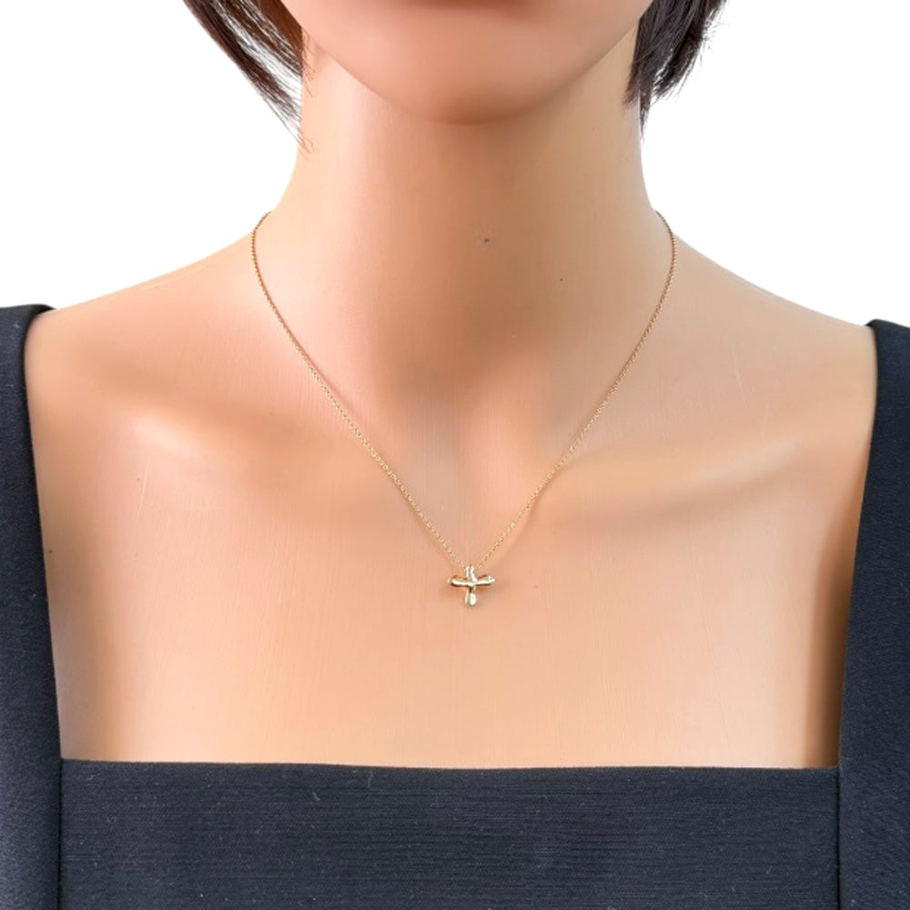 TIFFANY&Co. ティファニー バードクロス ネックレス 18金 K18イエロー