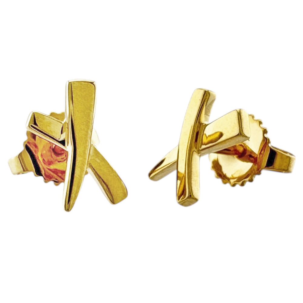 TIFFANY&Co. ティファニー キス ピアス 18金 K18イエローゴールド