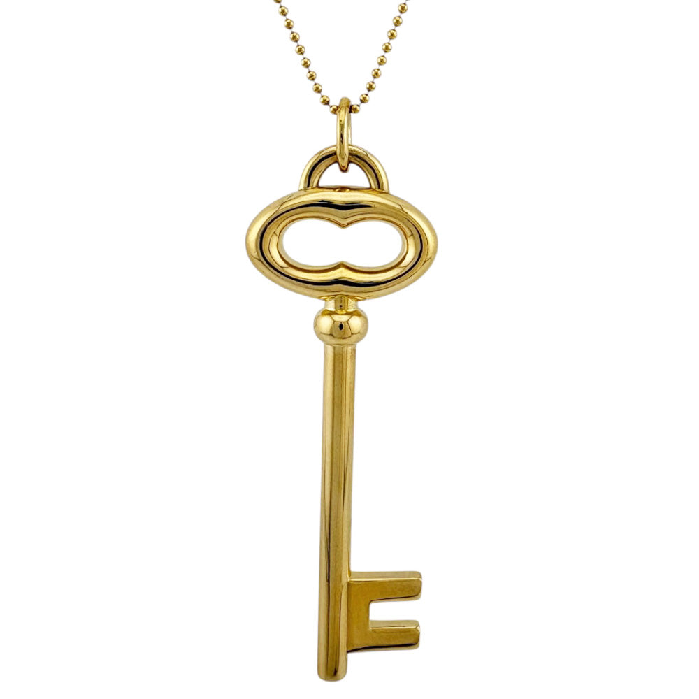 TIFFANY&Co. ティファニー オーバルキー ネックレス 18金 K18イエロー