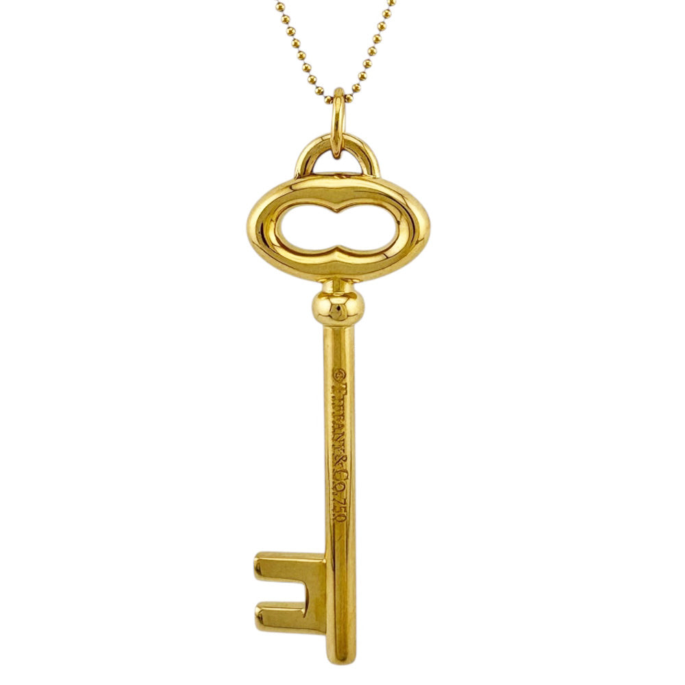 TIFFANY&Co. ティファニー オーバルキー ネックレス 18金 K18イエロー