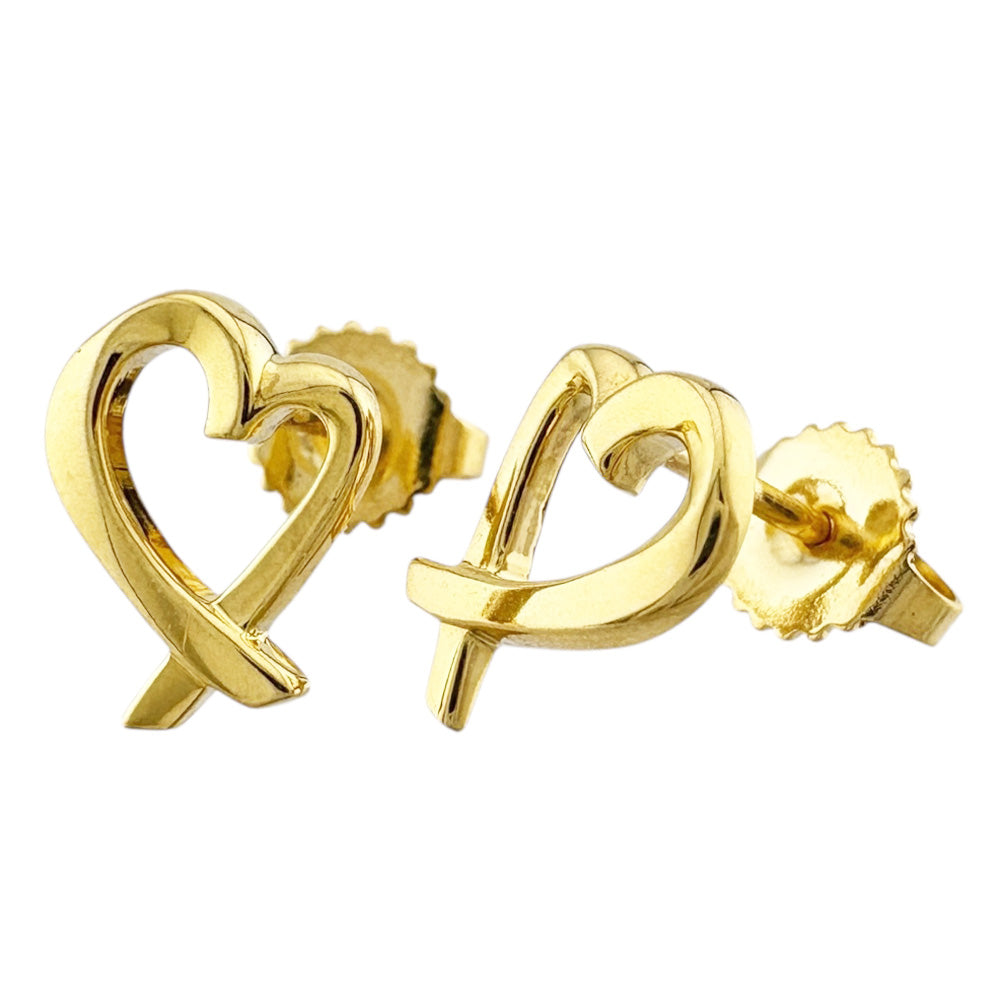 TIFFANY&Co. ティファニー ラビングハート ピアス 18金 K18イエロー