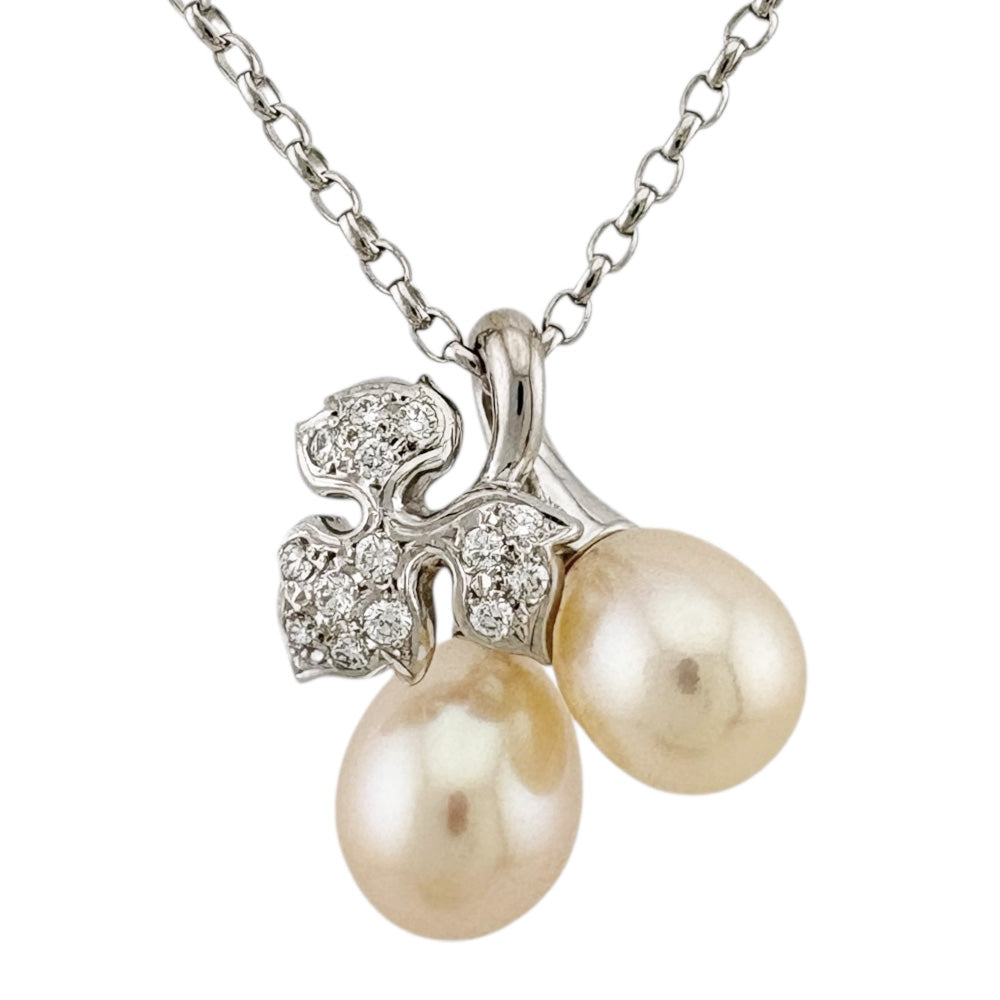MIKIMOTO ミキモト ネックレス 18金 K18ホワイトゴールド パール
