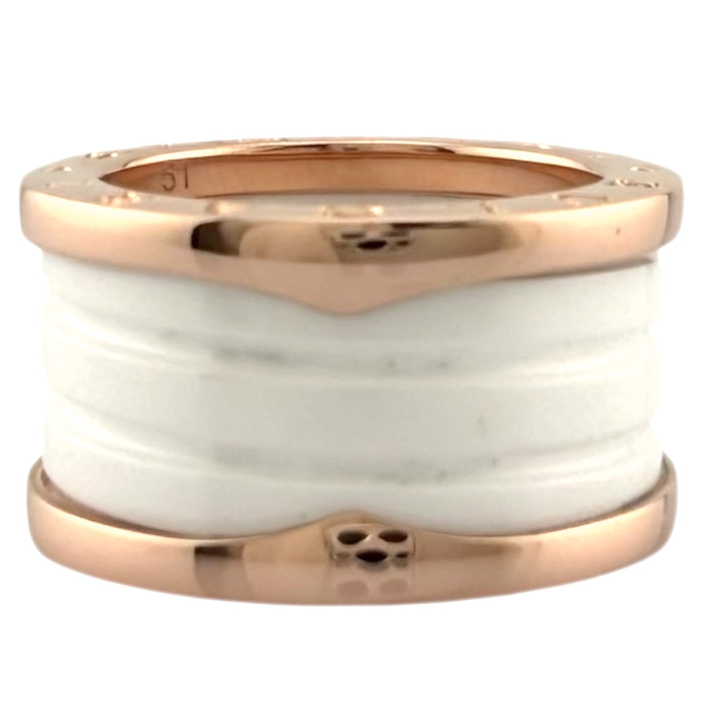 ブルガリ BVLGARI ビ―ゼロワンリング3バンド(S) ホワイトゴールド 750