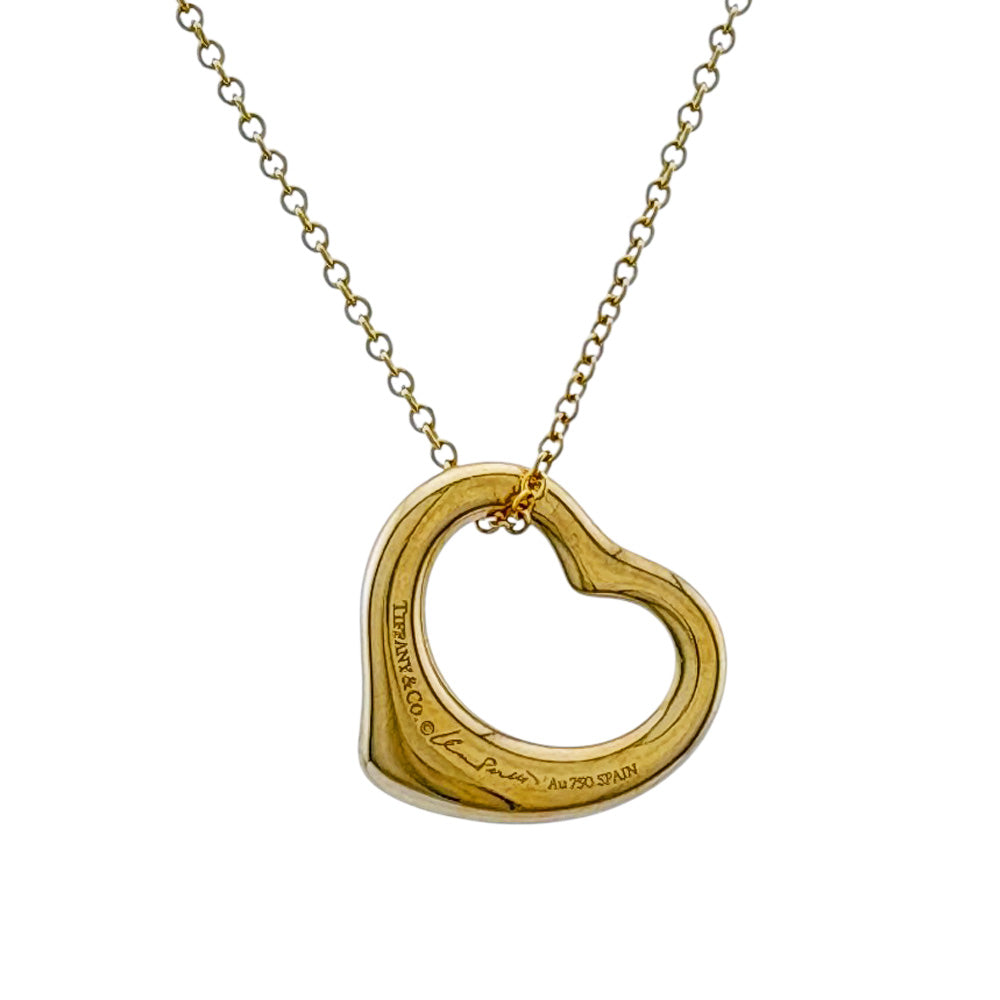 TIFFANY&Co. ティファニー オープンハート ネックレス 18金 K18