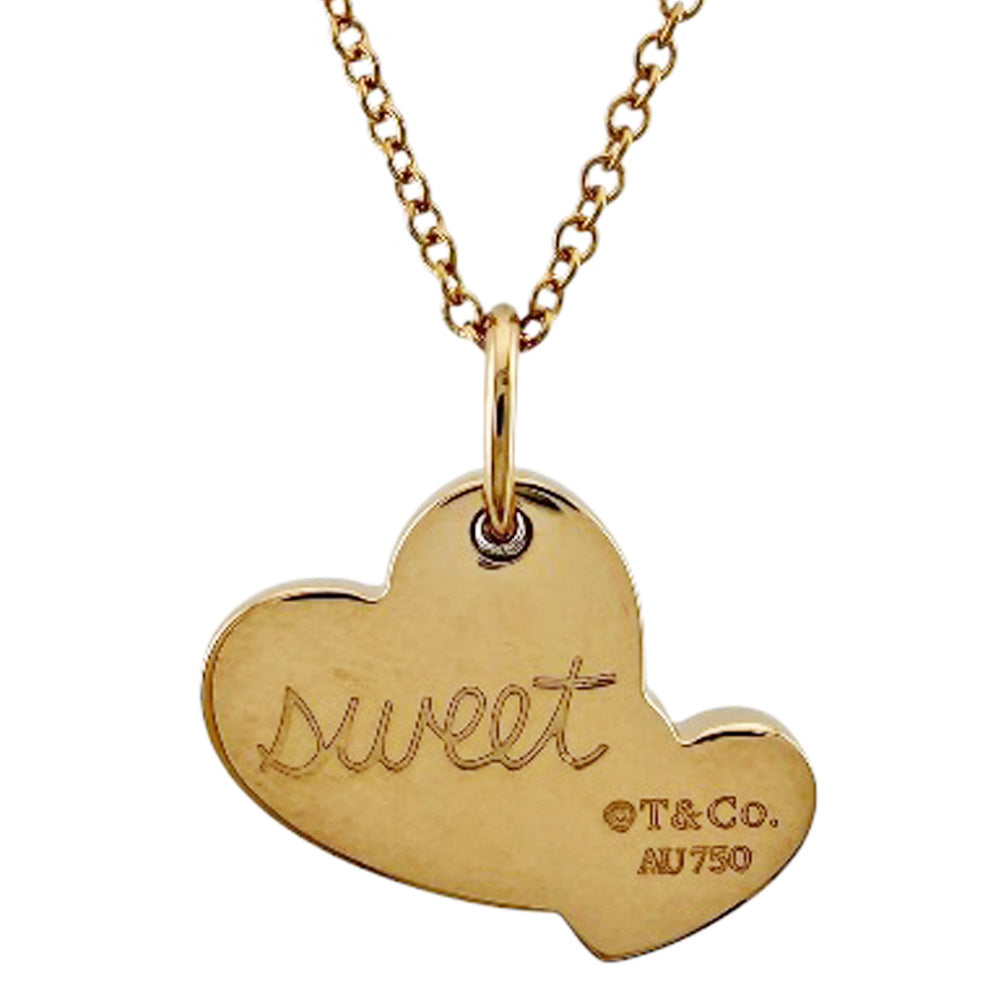 TIFFANY&Co. ティファニー スウィートダブルハート ネックレス 18金