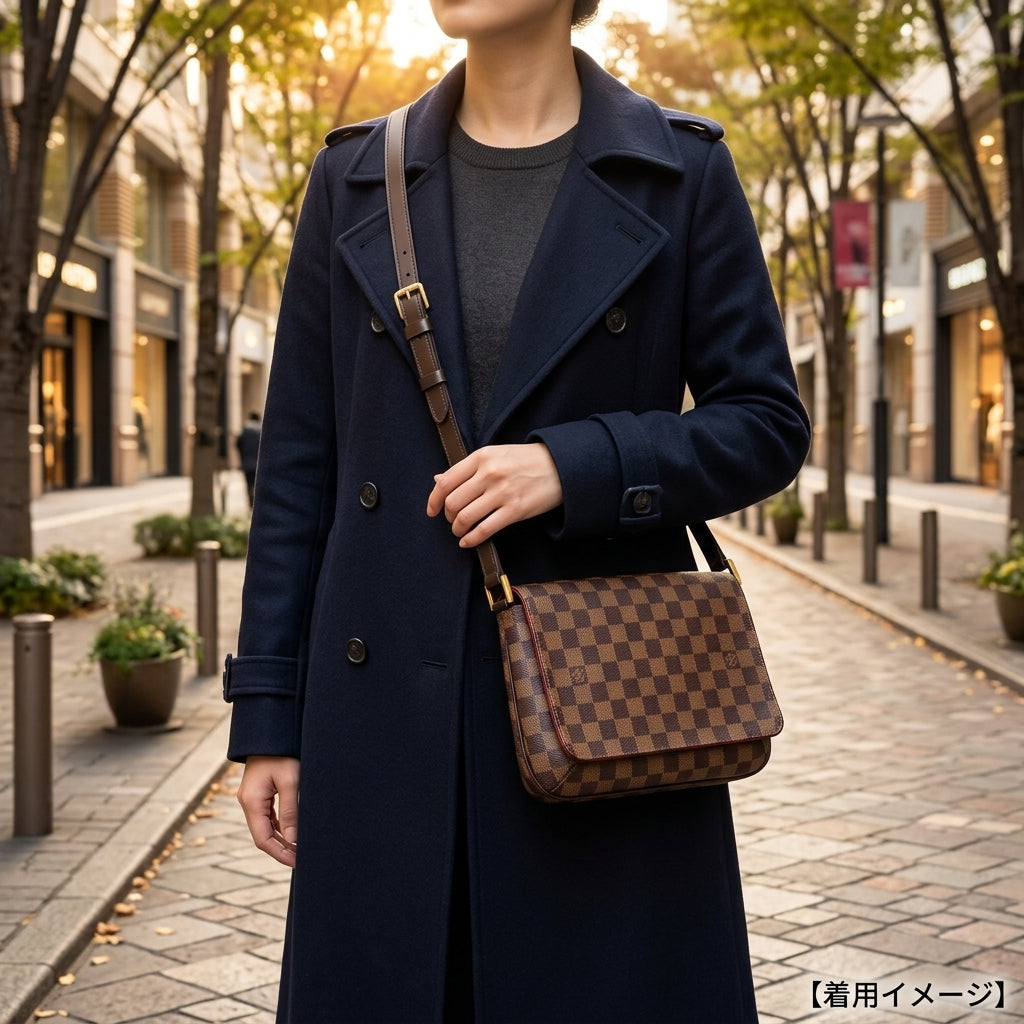 LOUIS VUITTON ルイヴィトン ミュゼットタンゴ ロング ダミエ