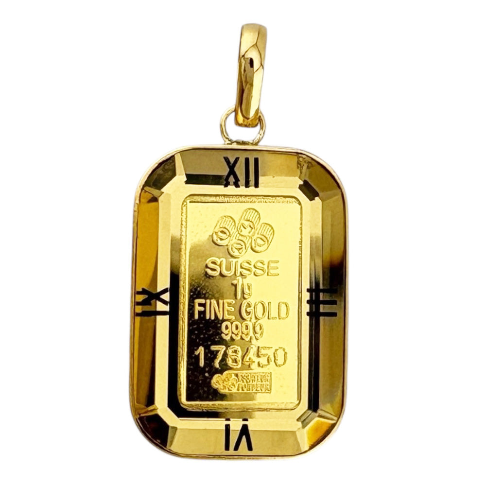 インゴット 1g マリア スイス ペンダントトップ コインペンダント K24