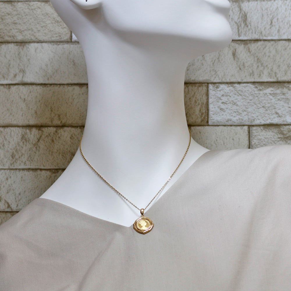 K24 K18 コインペンダント マン島 キャット 1/25オンス 1992