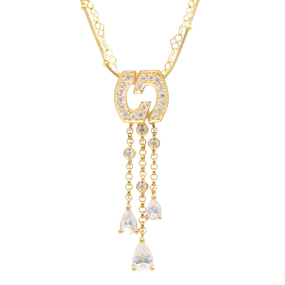アクセサリー K14 necklace 50cm Necklace K14 Yellow Gold Cubic Zirconia Women's Used – 【公式