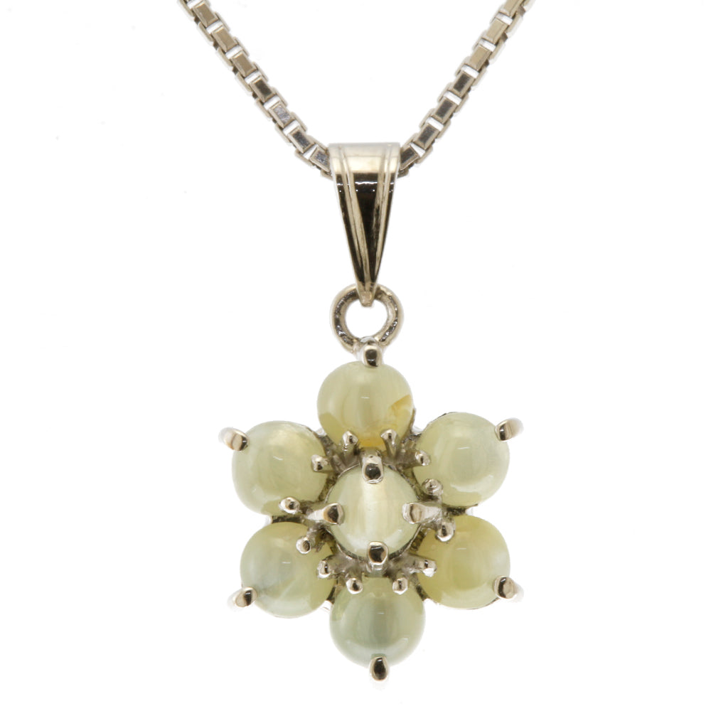 4℃　Pt850　プラチナ　ダイヤモンド　星　花　フラワー　ネックレス ネックレス 花 フラワー Pt850プラチナ キャッツアイ 1.60ct