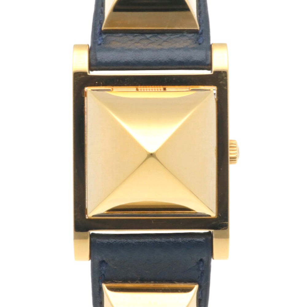 HERMES 美品 メドール 腕時計 ゴールド クォーツ レディース 〇X HERMES エルメス 腕時計 メドール ゴールド レディース クオーツ