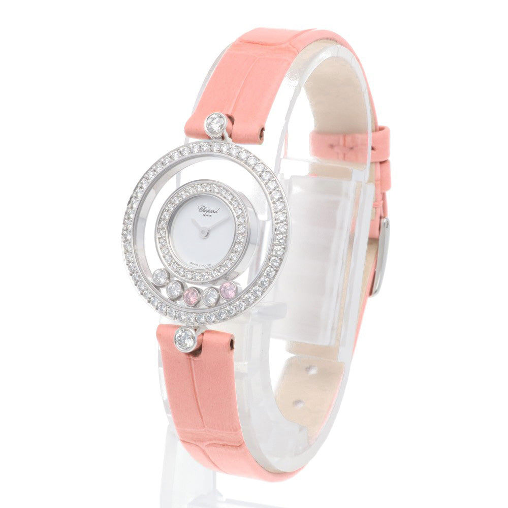 ショパール ハッピーk18ダイヤモンド腕時計　OH済み Chopard ショパール ハッピーダイヤモンド 腕時計 18金 K18イエロー