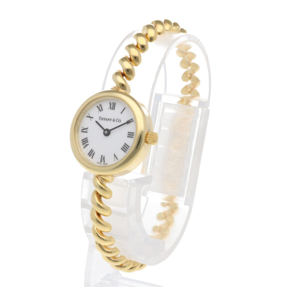 Tiffany & Co. Tiffany Watch K14 Yellow Gold Quartz Ladies 1 Year