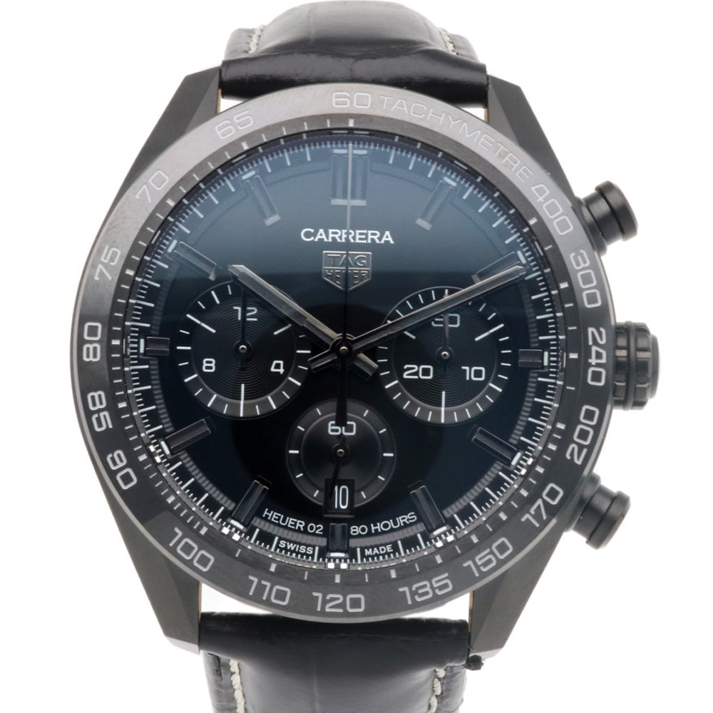 TAG HEUER Carrera Caliber 02 Japan Black Edition Watch Stainless
