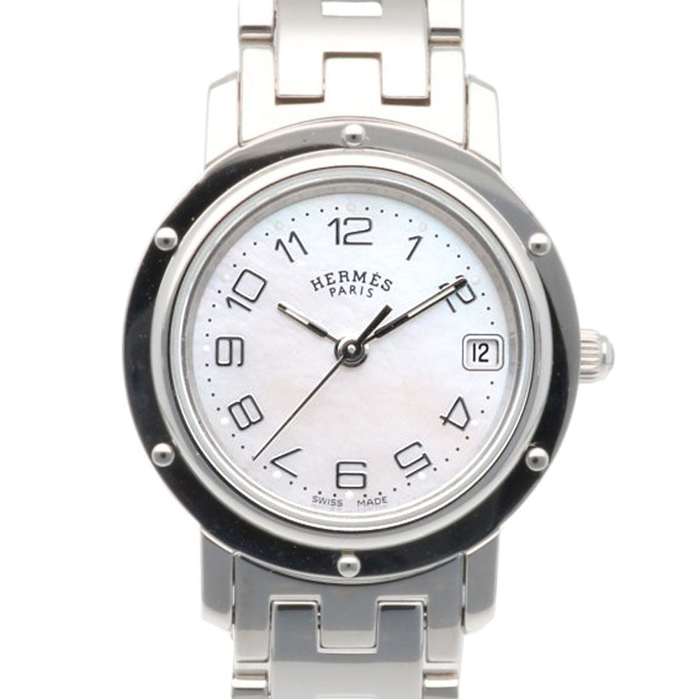 HERMES エルメス クリッパー 腕時計 ステンレススチール CL4.210