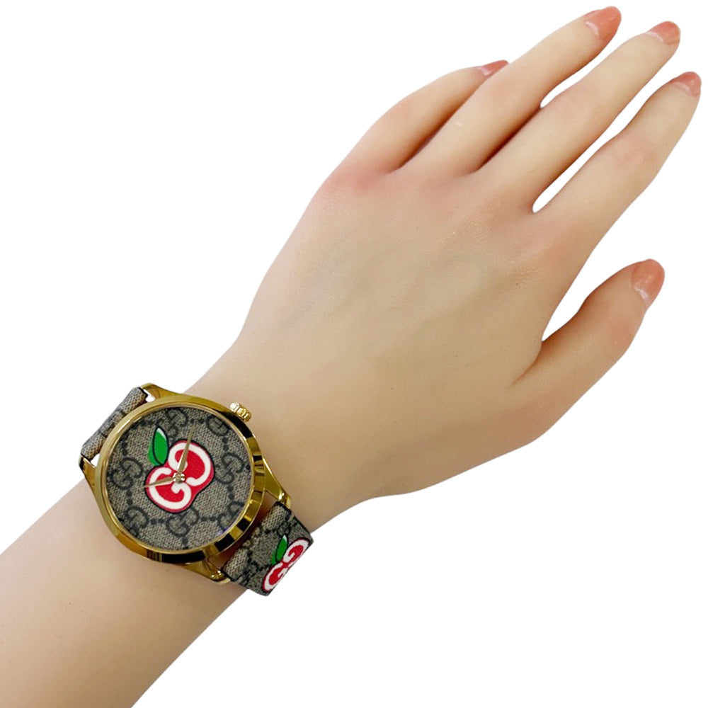 GUCCI グッチ Gタイムレス GGアップル 腕時計 GP 126.4 クオーツ ユニ