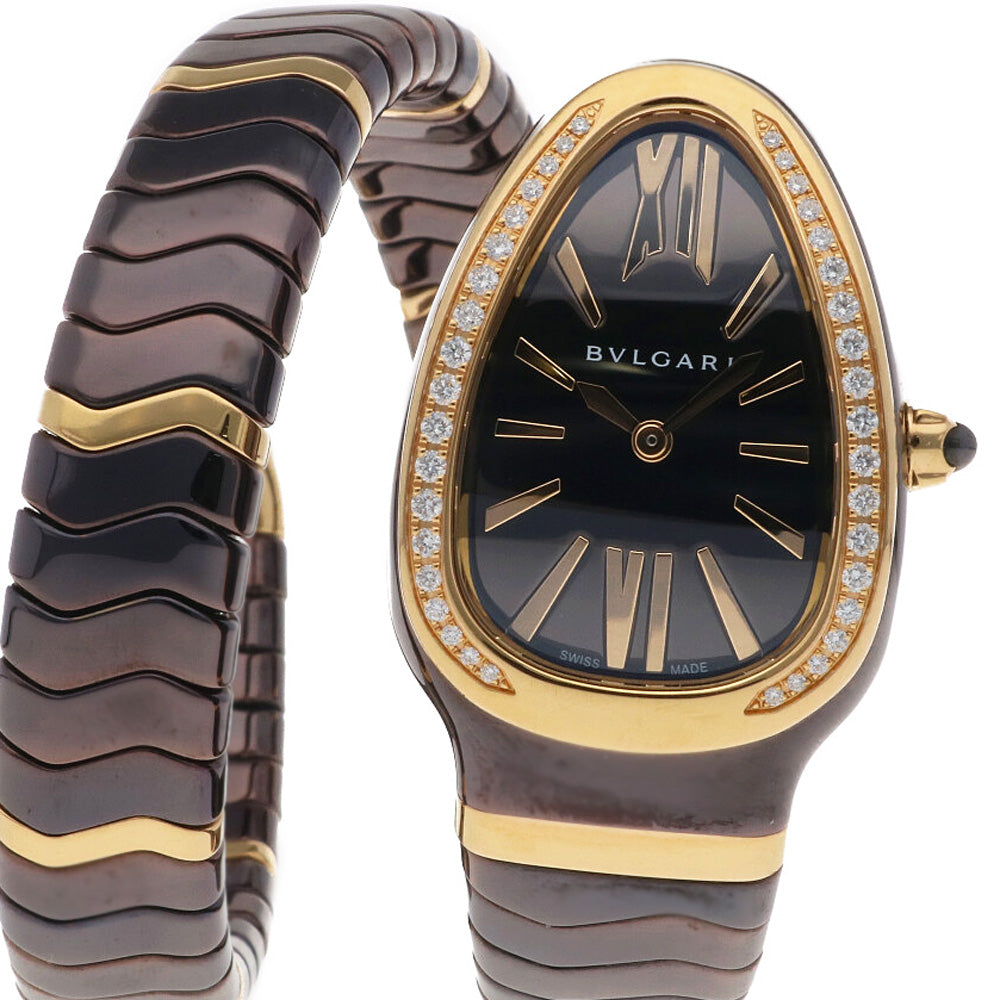 BVLGARI ブルガリ クオーツ腕時計 BVLGARI ブルガリ セルペンティ 腕時計 セラミック SPC34BG クオーツ