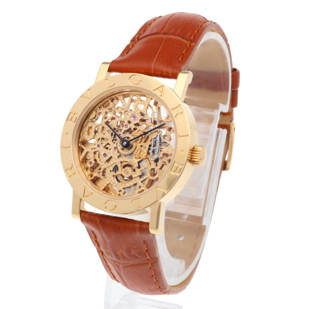 BVLGARI Bvlgari Bvlgari Skeleton Watch 18K K18 Yellow Gold BB33GL