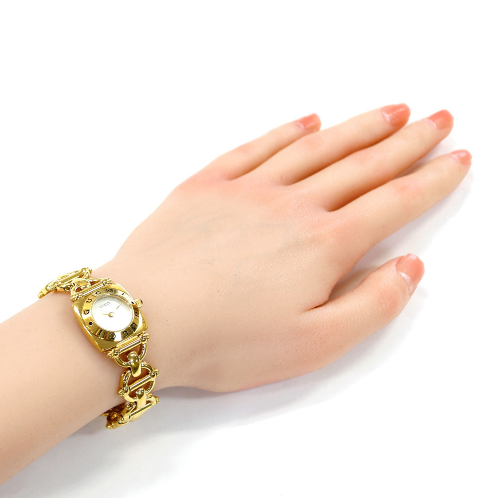 GUCCI グッチ 腕時計 ホワイトシェル 6400L レディース 1年保証 中古