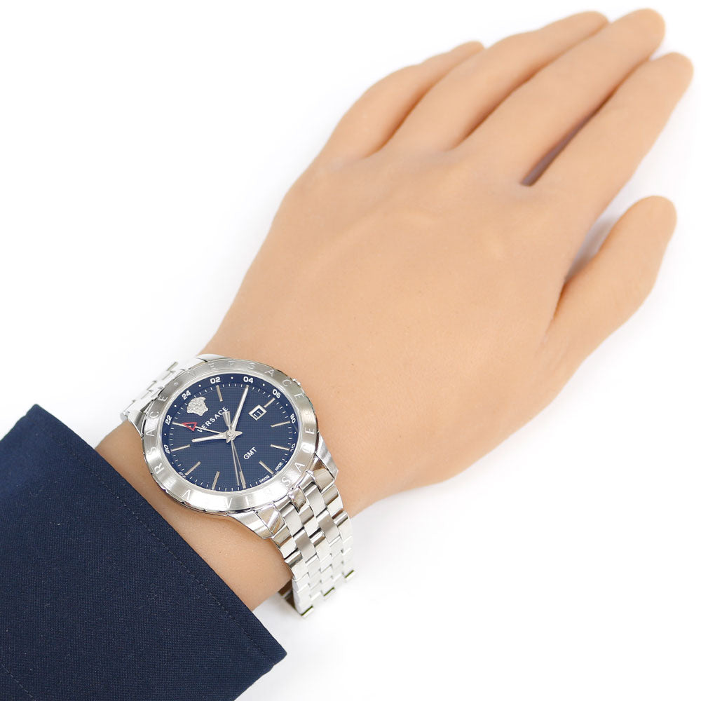 VERSACE ヴェルサーチ ユニバース GMT 腕時計 ステンレススチール WR