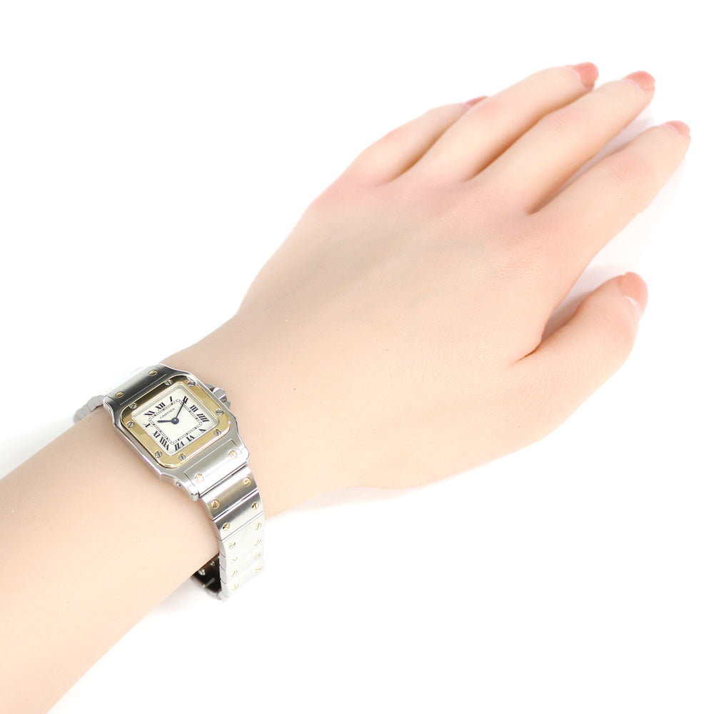カルティエ CARTIER サントスガルベSM 腕時計 ステンレススチール 1567 レディース 中古 【1年保証】