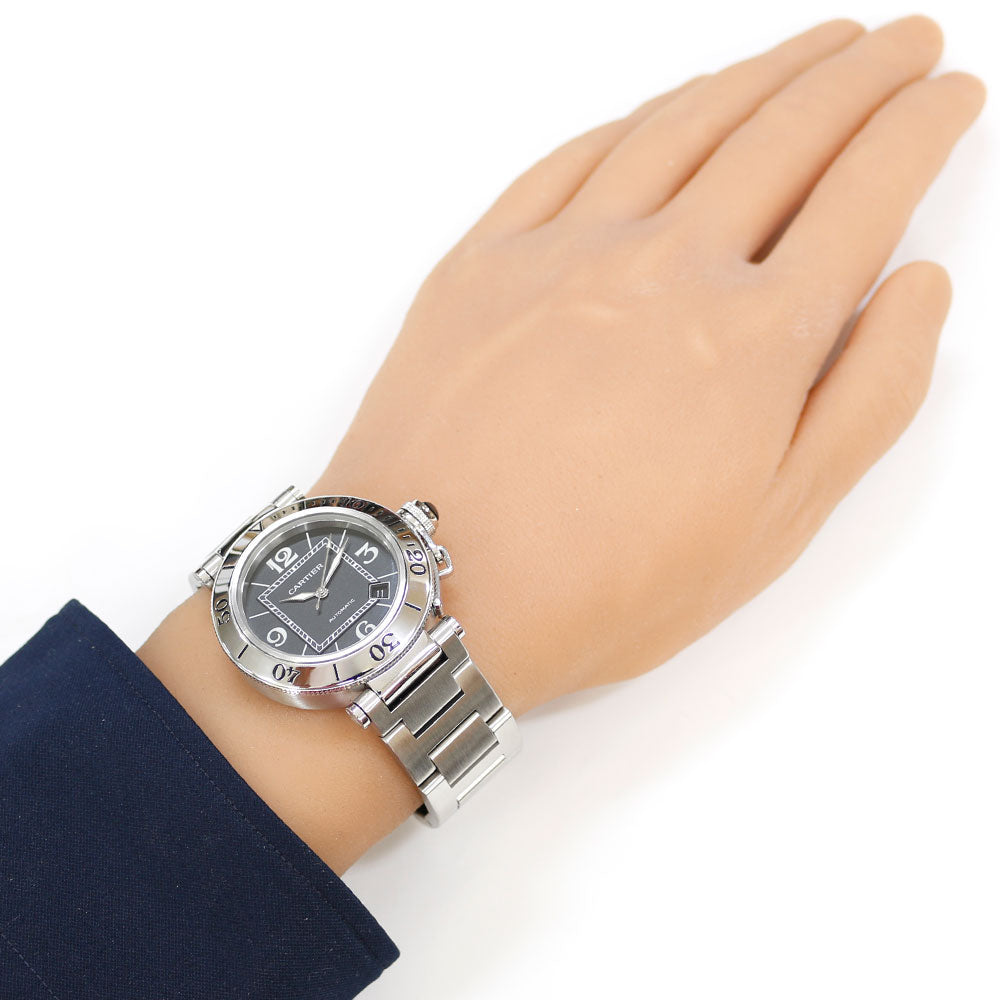 CARTIER カルティエ パシャ シータイマー 腕時計 ステンレススチール