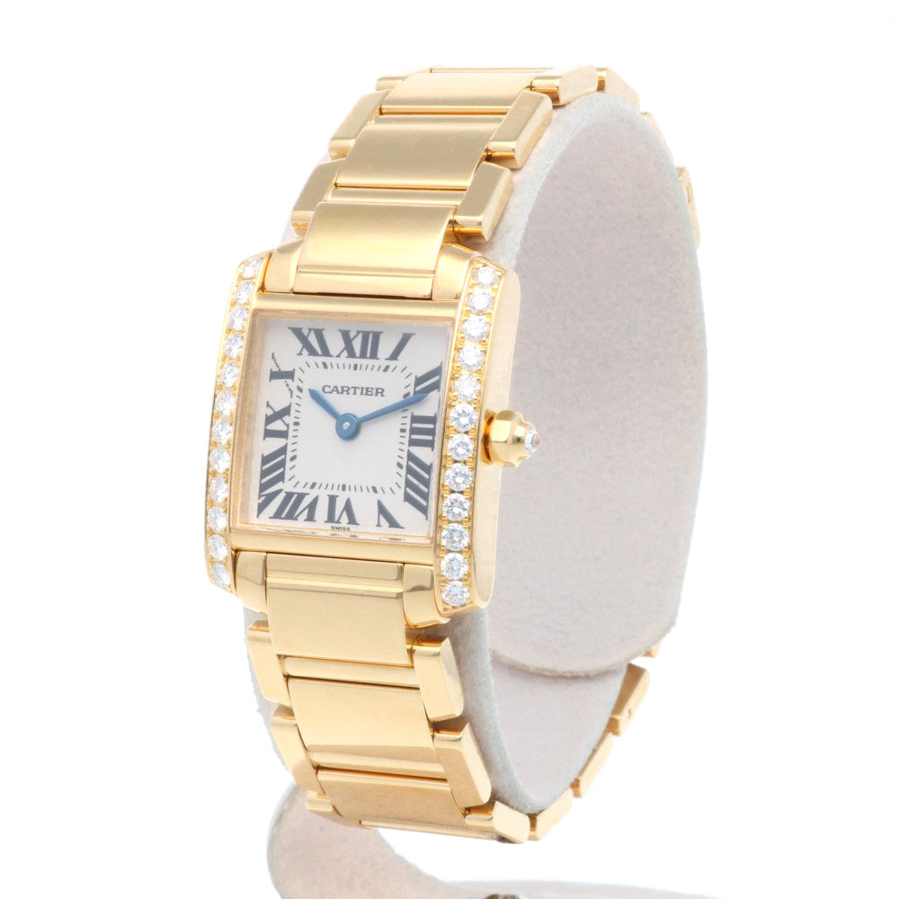 CARTIER カルティエ タンクフランセーズ SM 腕時計 18金 K18イエロー