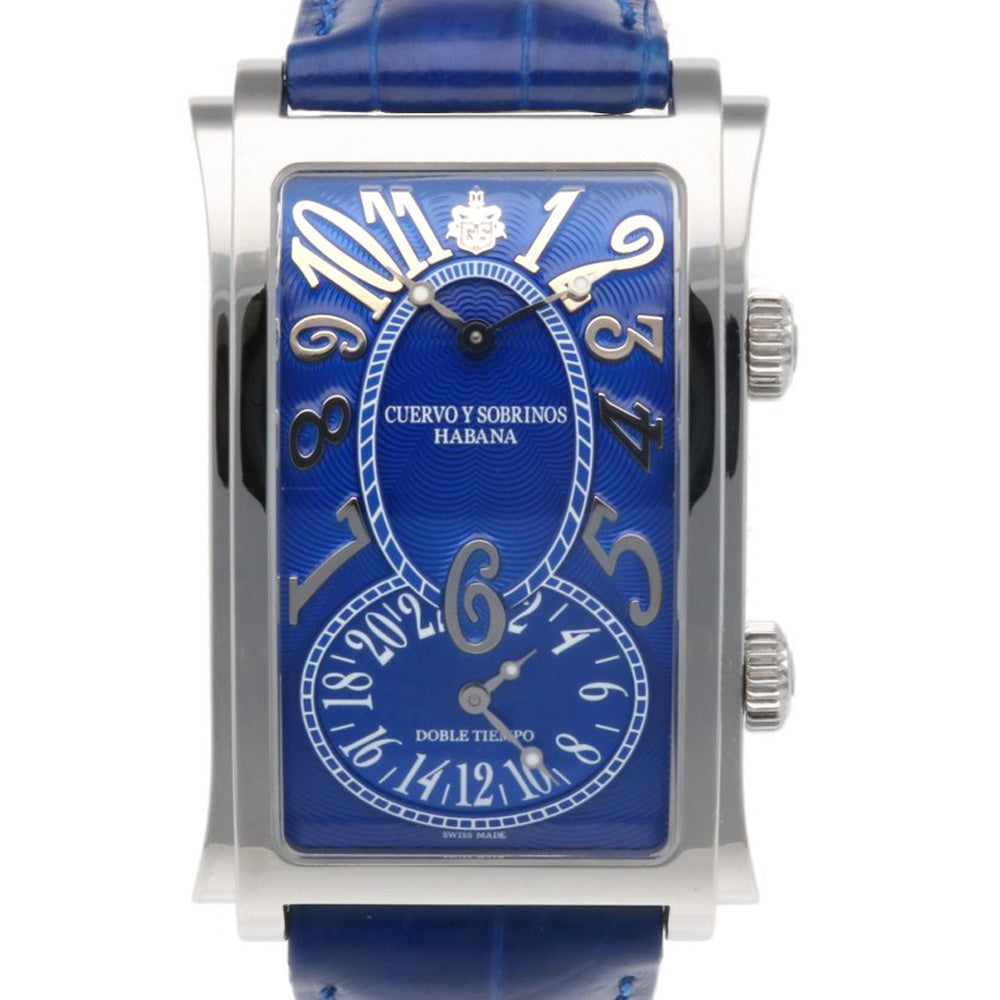 CUERVO Y SOBRINOS Prominente Double Tempo Watch Stainless Steel