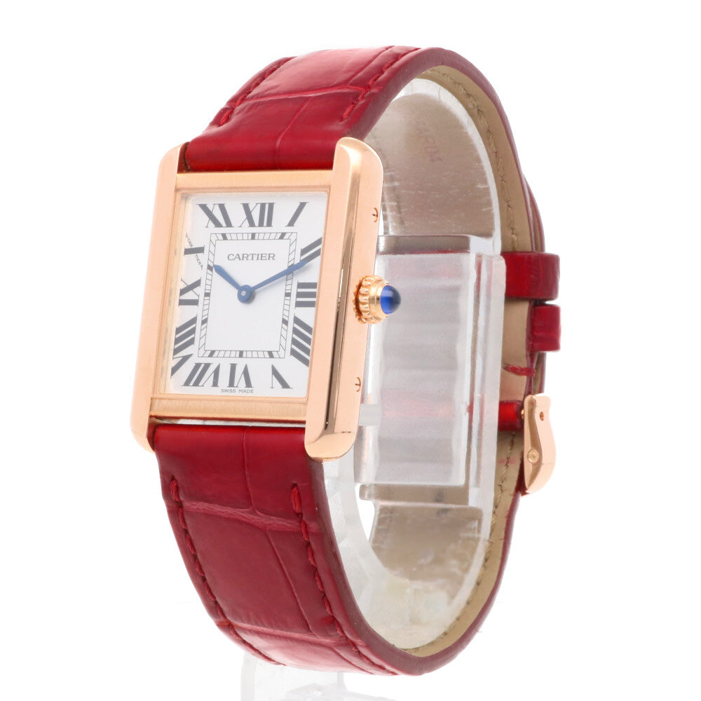 CARTIER カルティエ タンクソロSM 腕時計 18金 K18ピンクゴールド