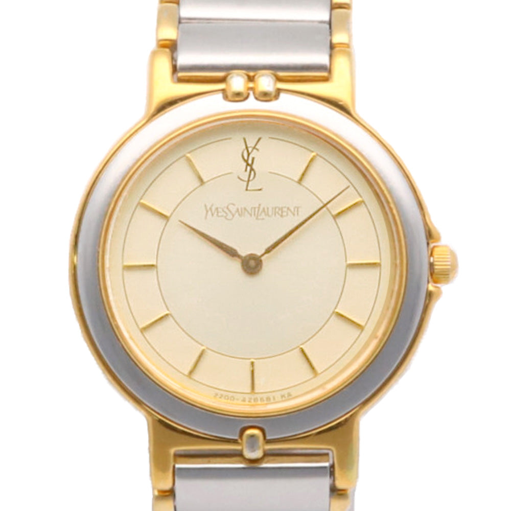 【タッチking 】Yves Saint Laurent イヴサンローラン YVES SAINT LAURENT イヴサンローラン QZ 青文字盤 腕時計｜Yahoo