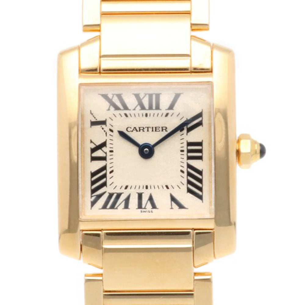 CARTIER カルティエ タンクフランセーズ SM 腕時計 18金 K18イエロー