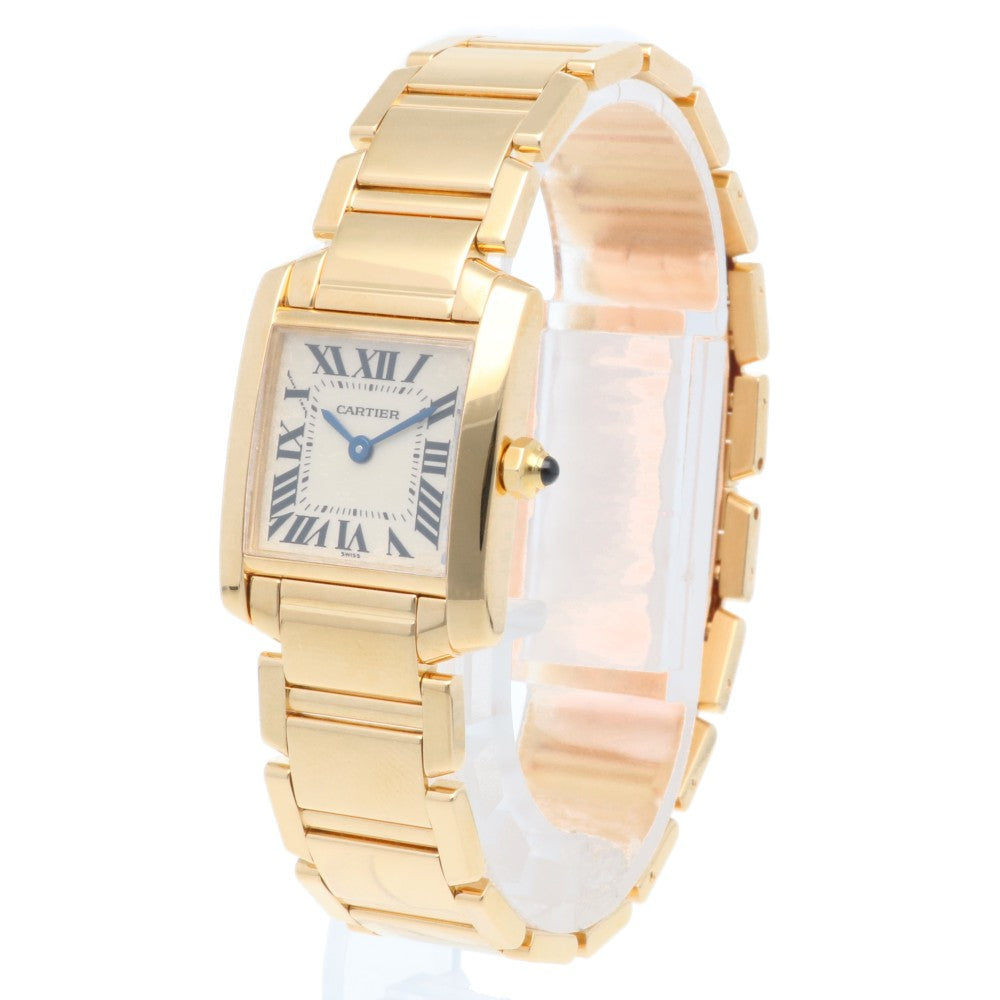 CARTIER カルティエ タンクフランセーズ SM 腕時計 18金 K18イエロー