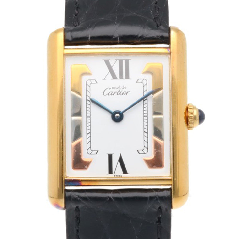 CARTIER カルティエ マストタンクシルバー925 クオーツ ゴールド腕時計 CARTIER カルティエ マストタンク 腕時計 シルバー925 クオーツ