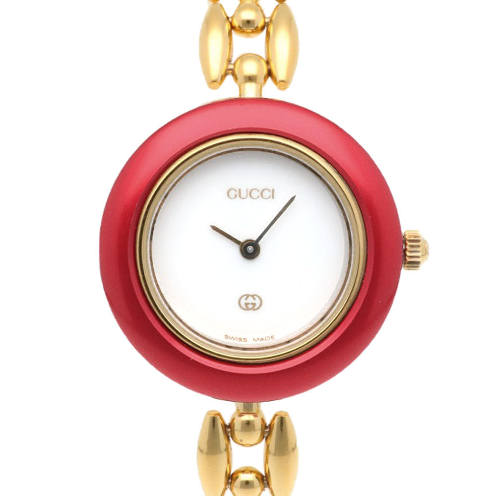 グッチ GUCCI レディース クォーツ 腕時計 11/12 チェンジベゼル 白