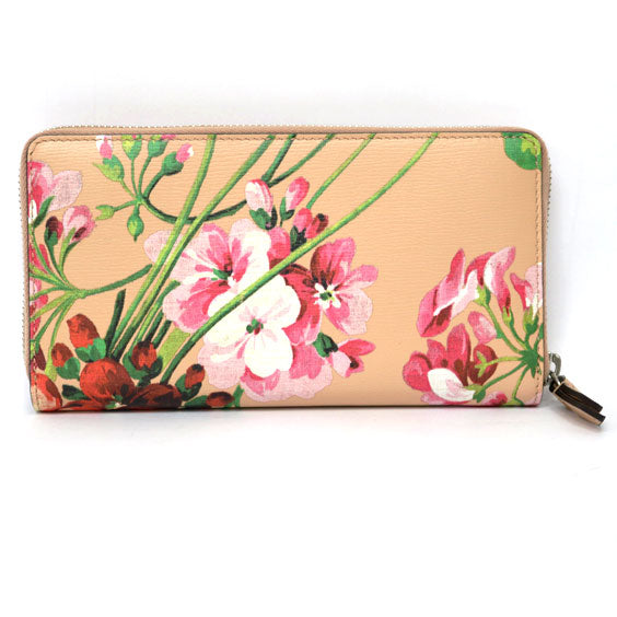 中古】 グッチ GUCCI 長財布 花柄 フラワー ブルームスプリントレザー