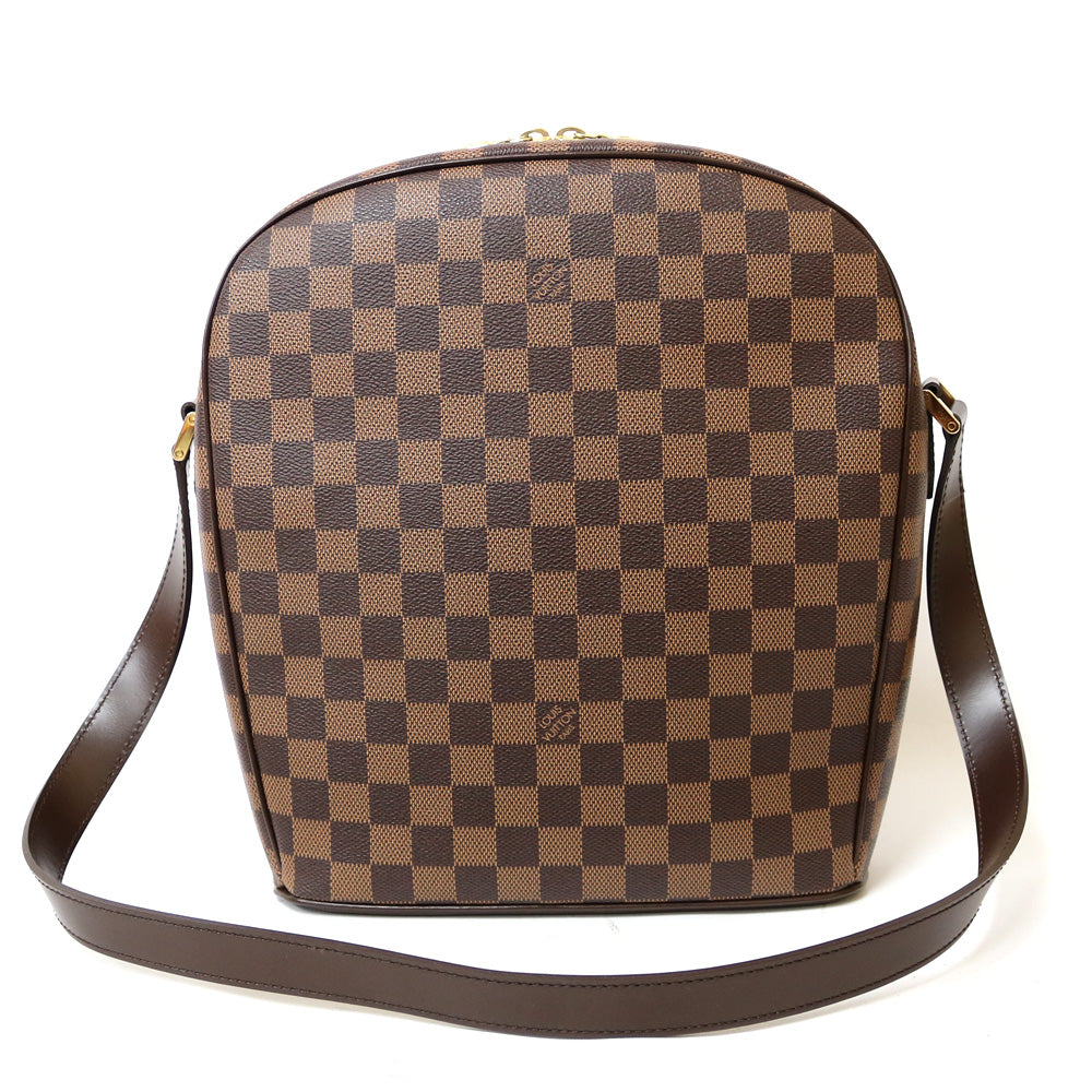 LOUIS VUITTON ルイヴィトン ショルダーバッグ ダミエ イパネマGM 肩掛け N51292    ブラウン 茶 ゴールド金具 レディース【中古品】 LOUIS VUITTON - 美品 ルイ ヴィトン イパネマ GM ダミエ N51292