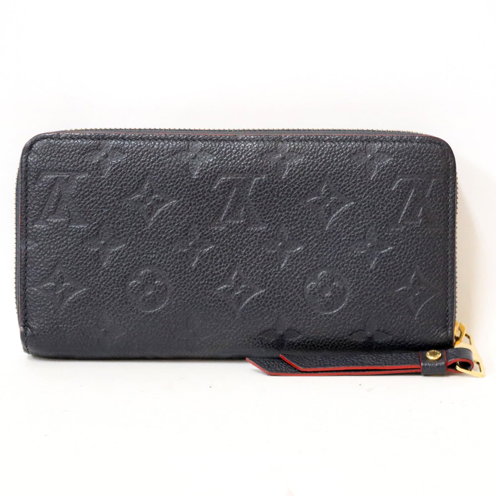 中古 ルイ・ヴィトン 長財布 ジッピーウォレット M62121 モノグラムアンプラント マリーヌルージュ ネイビー ゴールド金具 ラウンドファスナー 小物 定番 レディース 女性 LOUIS VUITTON 中古】 ルイ・ヴィトン LOUIS VUITTON 長財布 モノグラムアンプラント