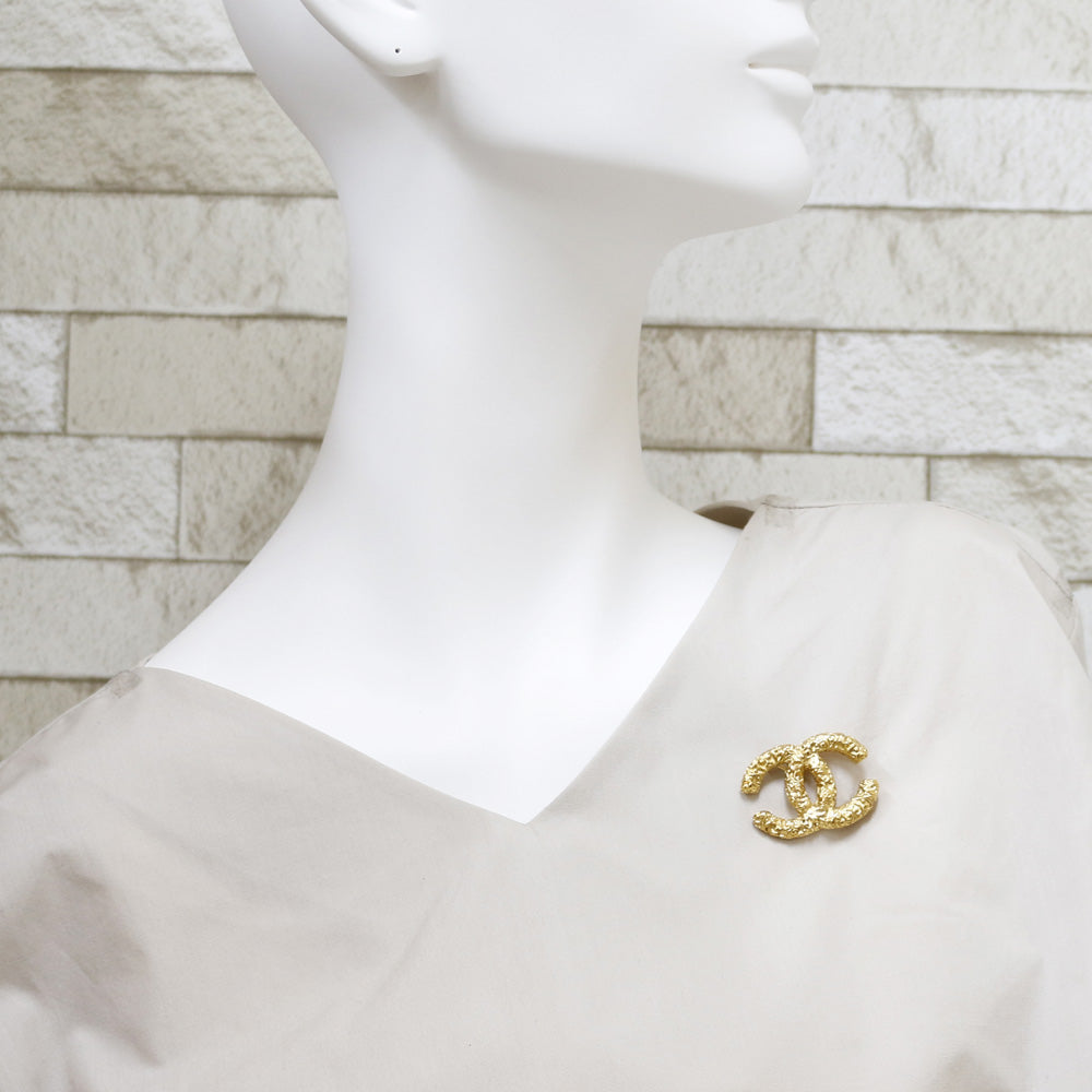 中古】 シャネル CHANEL ブローチ ココマーク メタル ゴールド