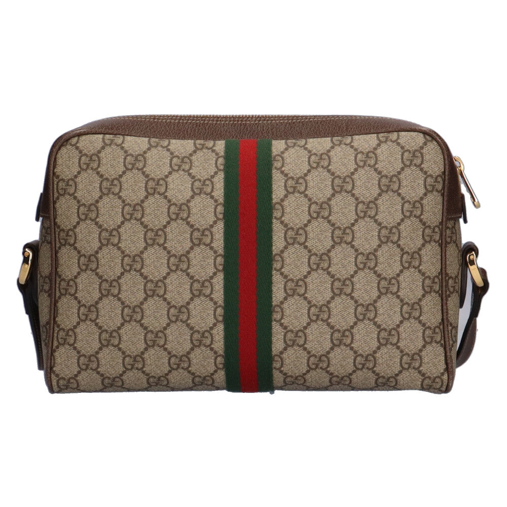 グッチ GUCCI オフフィディア シェリー ショルダーバッグ GGスプリームキャンバス ベージュ レディース 中古