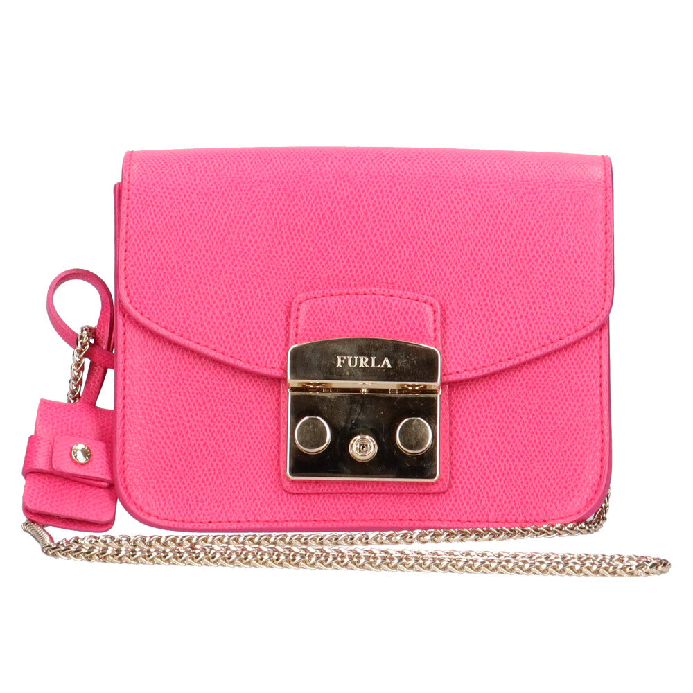 フルラ Furla メトロポリス ショルダーバッグ レザー ピンク 