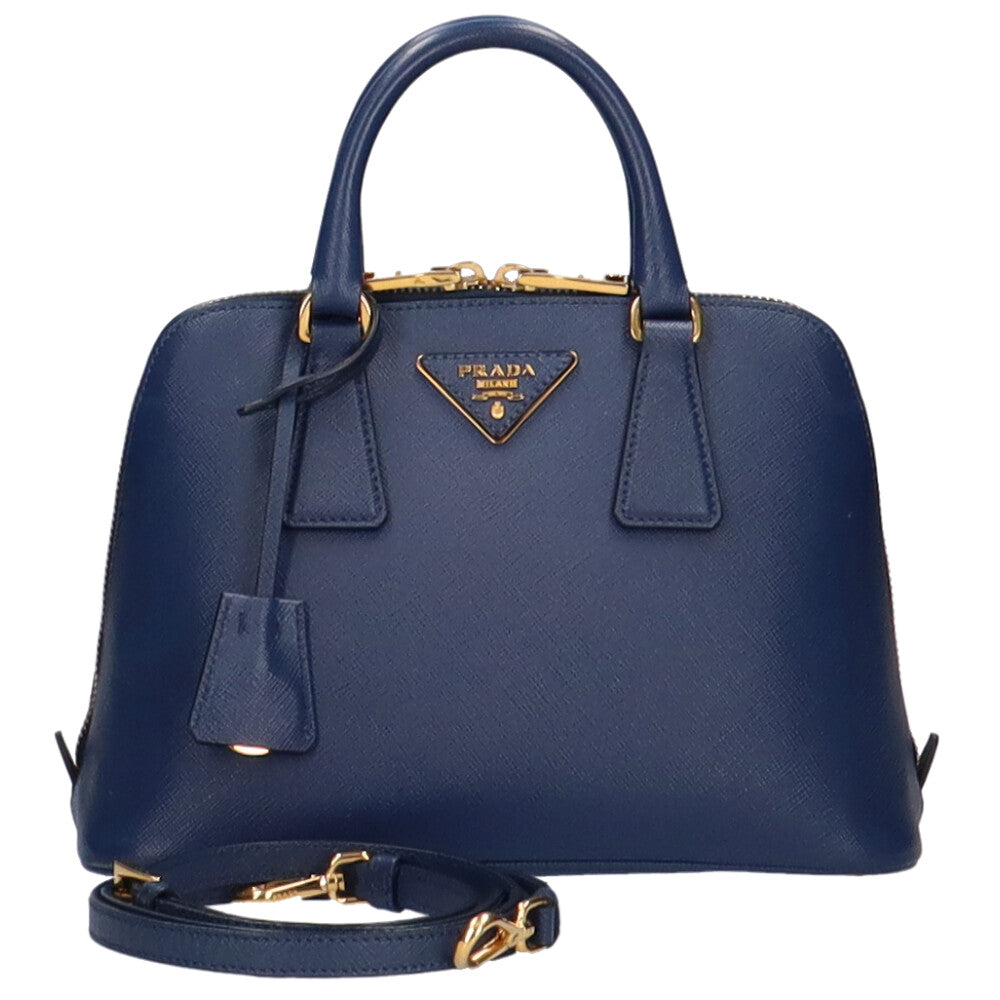 プラダ PRADA サフィアーノ ショルダーバッグ パテントレザー BLUETTE