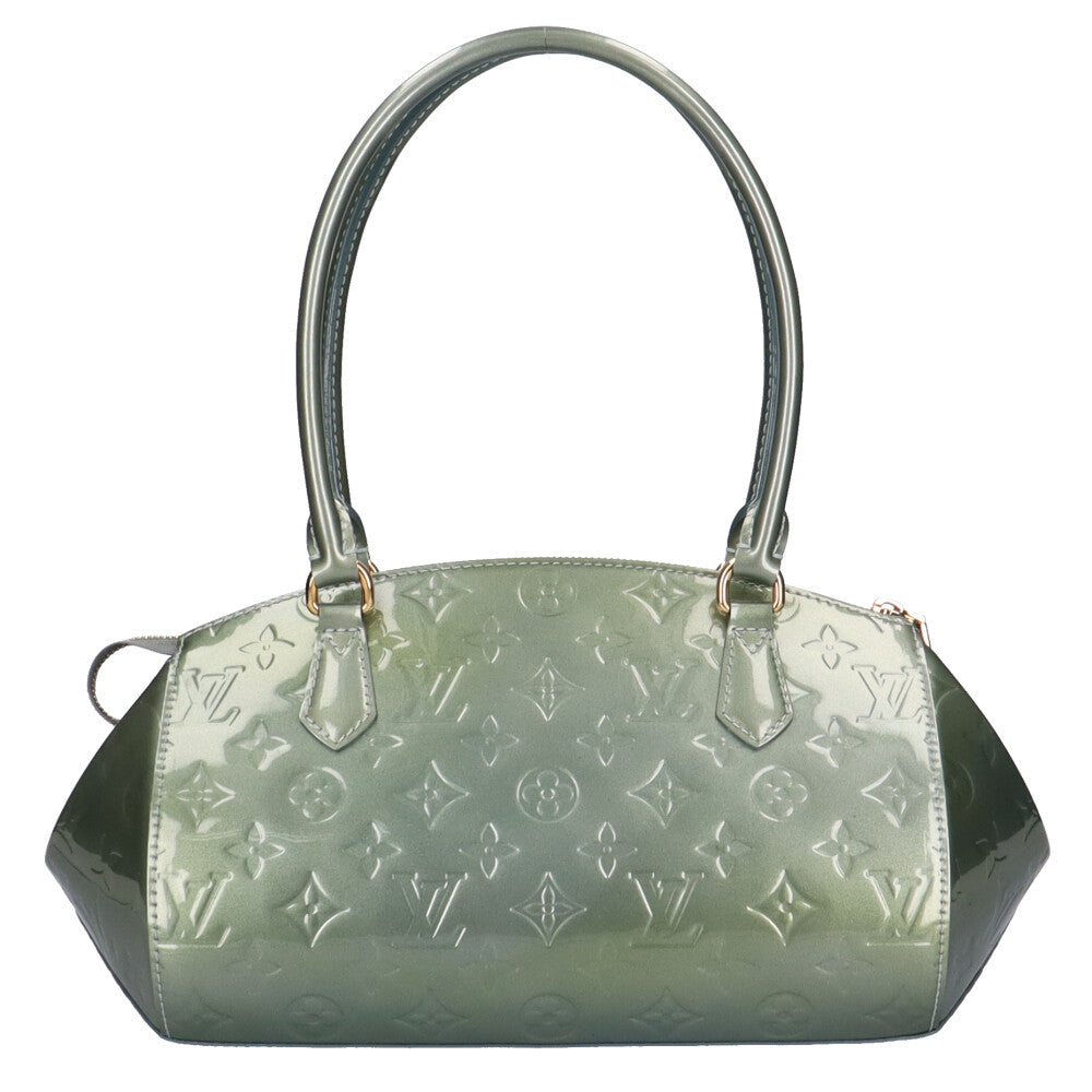 ルイヴィトン LOUIS VUITTON シャーウッドPM モノグラムヴェルニ ショルダーバッグ モノグラムヴェルニ グリーン レディース 中古