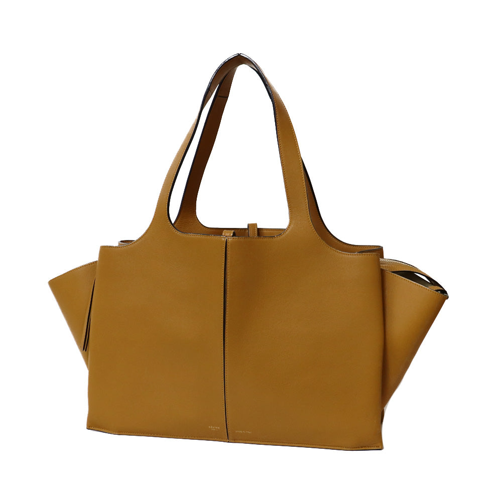 中古】 セリーヌ CELINE トートバッグ トライフォールド レザー