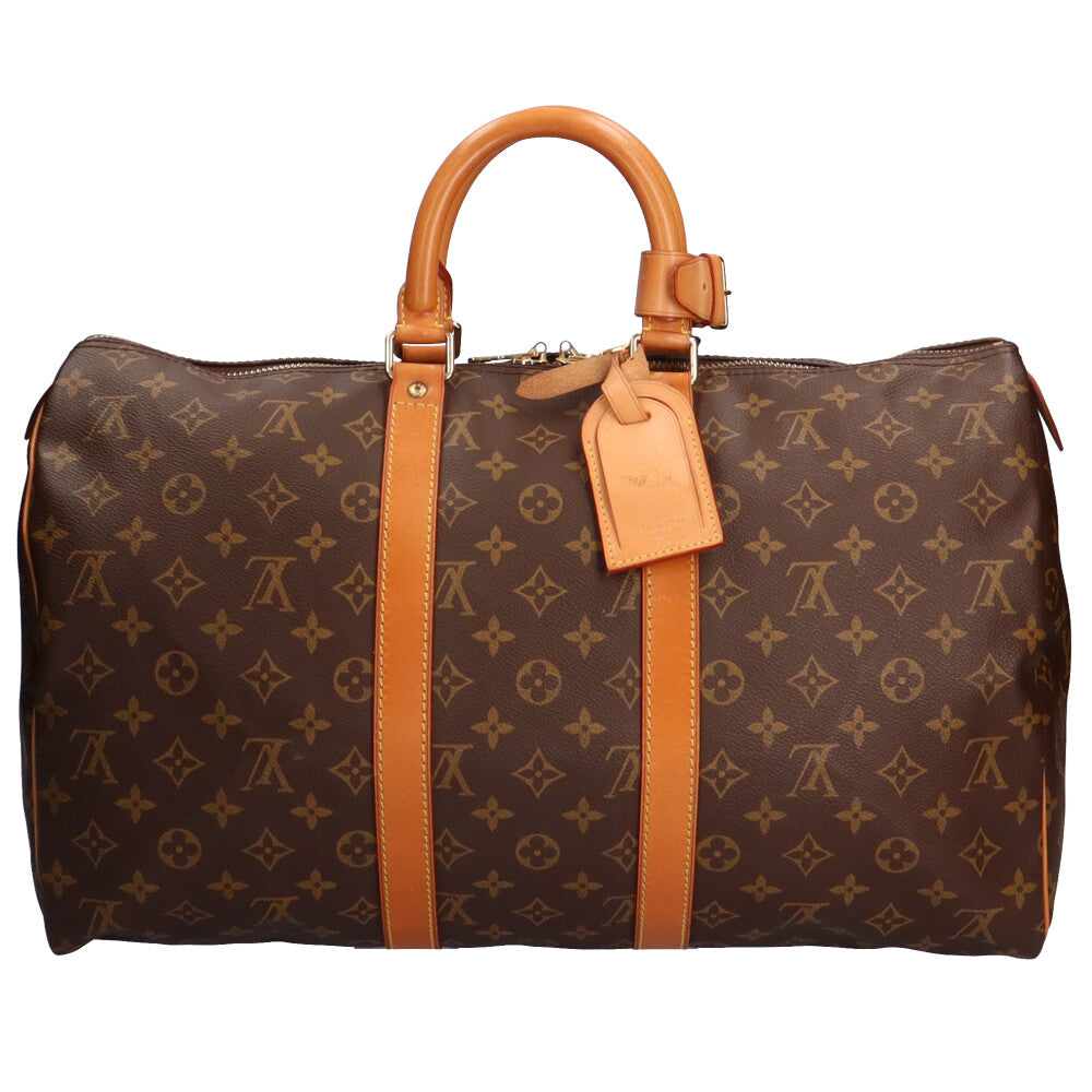 ルイヴィトン LOUIS VUITTON キーポル45 モノグラム ボストンバッグ モノグラムキャンバス ブラウン ユニセックス 中古