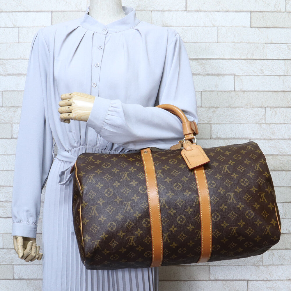 ルイヴィトン LOUIS VUITTON キーポル45 モノグラム ボストンバッグ モノグラムキャンバス ブラウン ユニセックス 中古