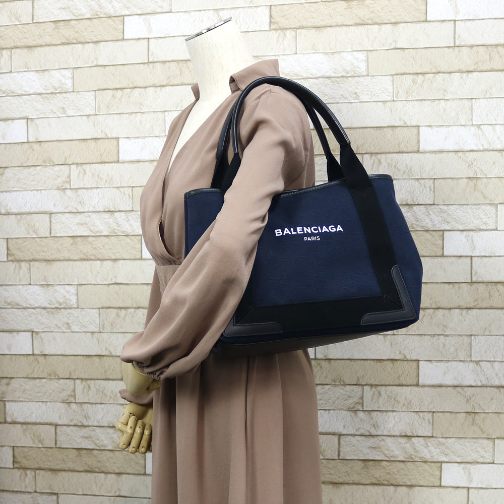 限界値下げ祭】 バレンシアガ BALENCIAGA ネイビーカバ S トートバッグ