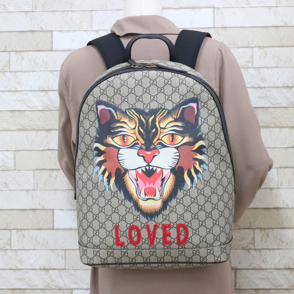 中古】 グッチ GUCCI リュック・デイパック GG LOVED スプリーム GG